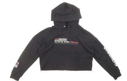 915 Generation Girls Black Polyester Pullover Hoodie Size 14-15 Years Pullover