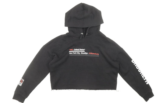 915 Generation Girls Black Polyester Pullover Hoodie Size 14-15 Years Pullover