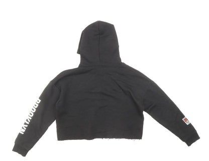 915 Generation Girls Black Polyester Pullover Hoodie Size 14-15 Years Pullover