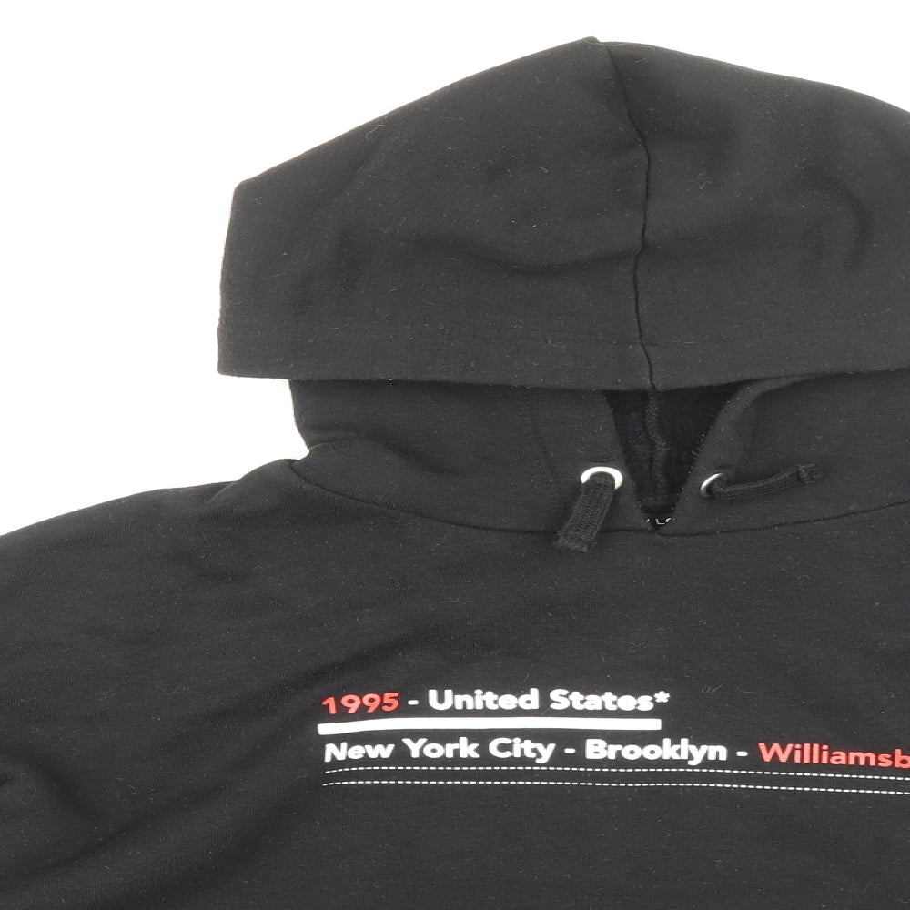 915 Generation Girls Black Polyester Pullover Hoodie Size 14-15 Years Pullover