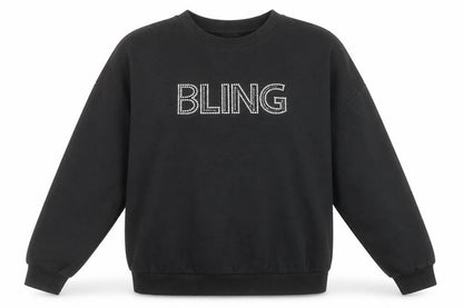 George Womens Black Cotton Pullover Sweatshirt Size L Pullover - Bling
