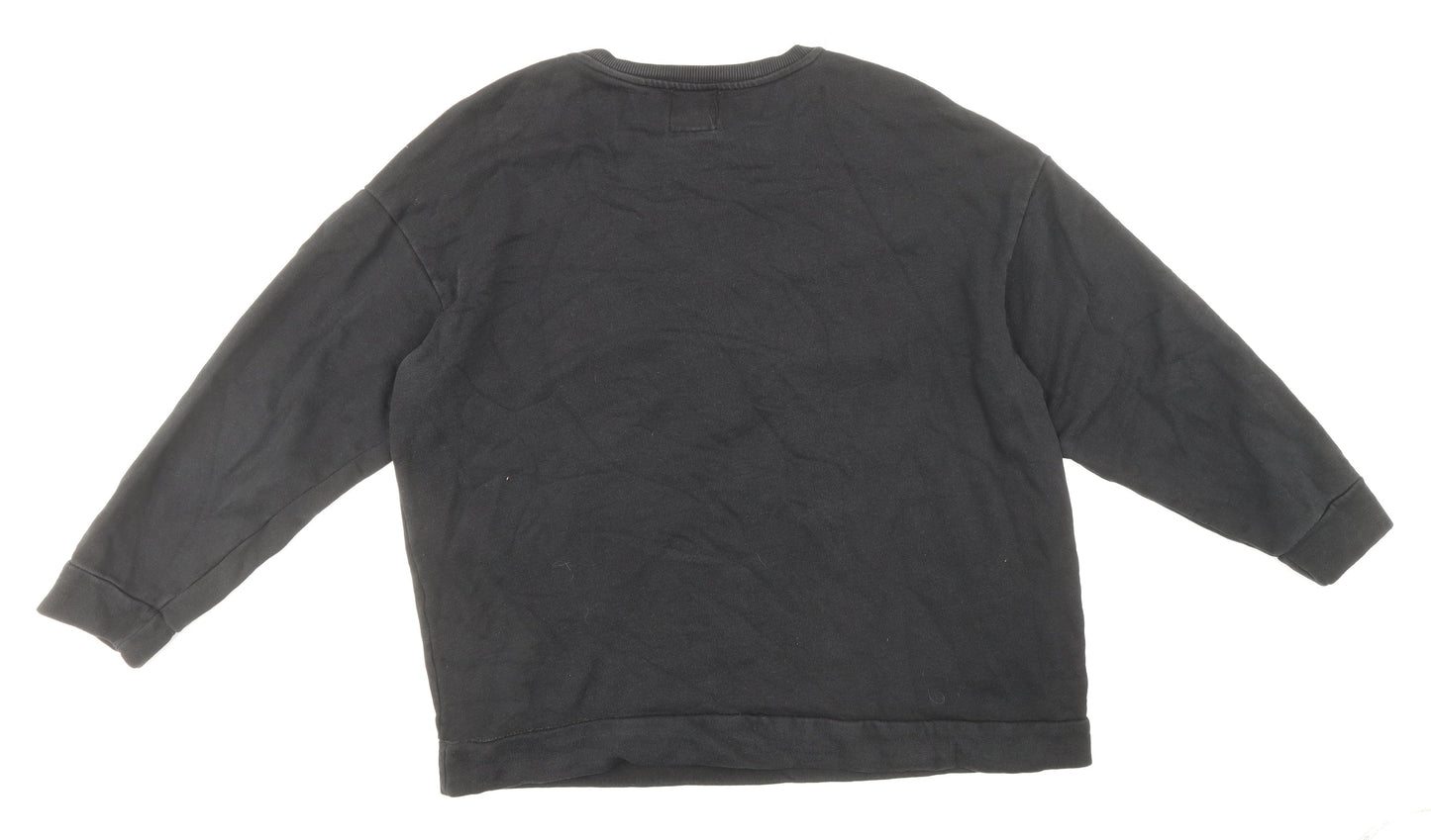 Zara Womens Black Polyester Pullover Sweatshirt Size L Pullover - The Devil Wears Prada
