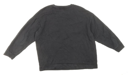 Zara Womens Black Polyester Pullover Sweatshirt Size L Pullover - The Devil Wears Prada