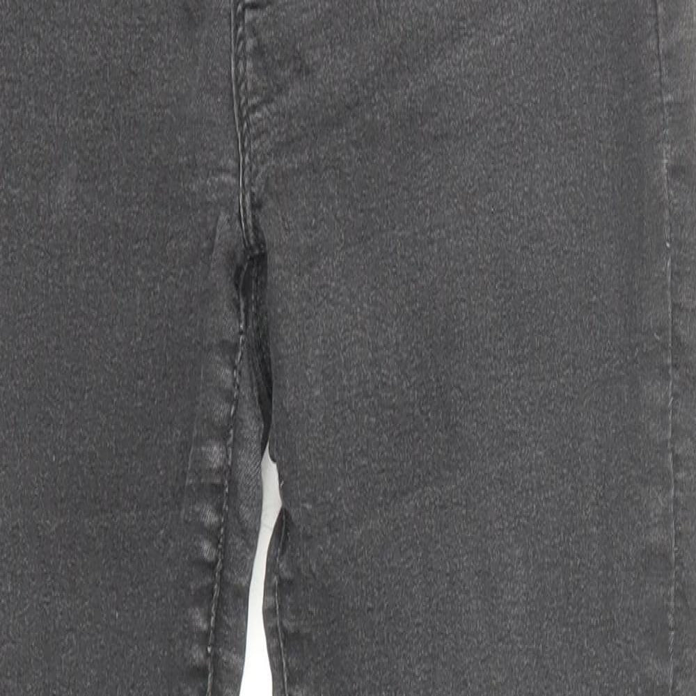 Miss Selfridge Womens Black Cotton Skinny Jeans Size 10 L27 in Regular Zip