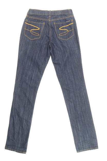 Seven Womens Blue Cotton Skinny Jeans Size 27 in L34 in Slim Zip