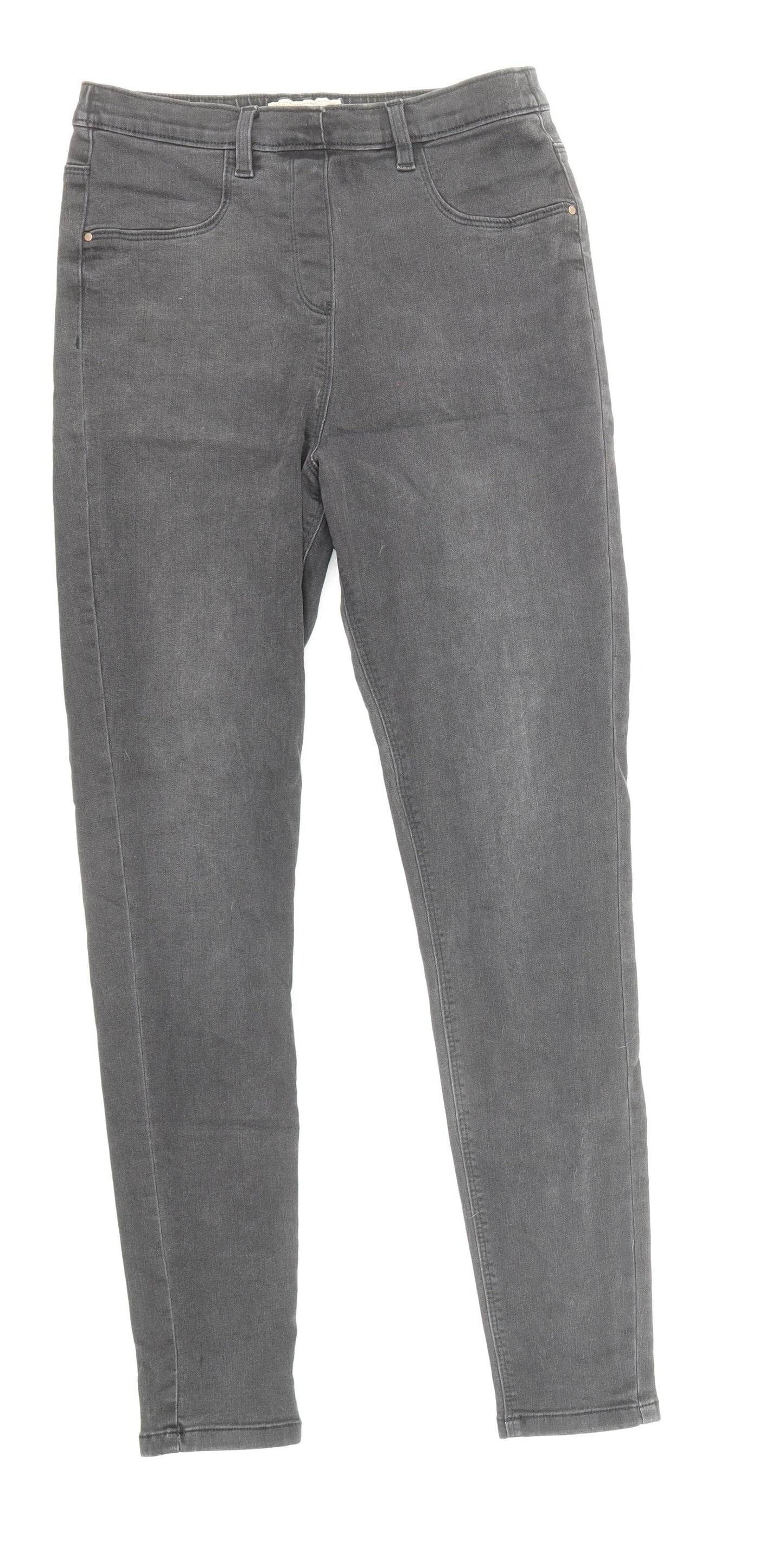NEXT Girls Black Cotton Skinny Jeans Size 15 Years L28 in Regular Pullover