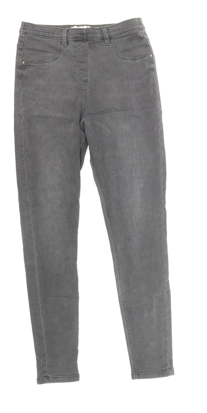 NEXT Girls Black Cotton Skinny Jeans Size 15 Years L28 in Regular Pullover