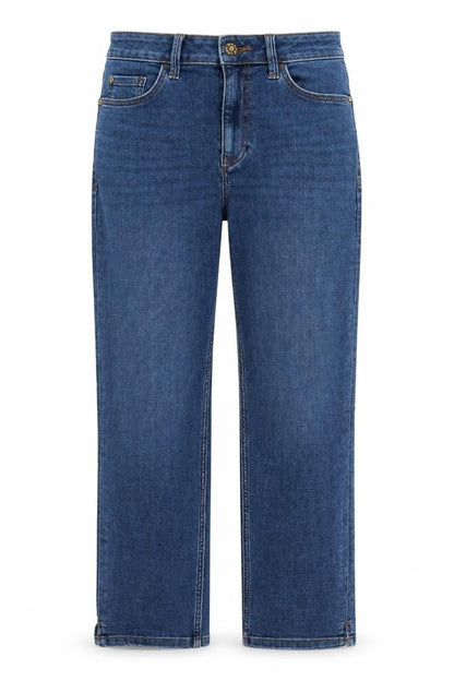 Mark Shale Womens Blue Cotton Straight Jeans Size 10 L22 in Regular Button