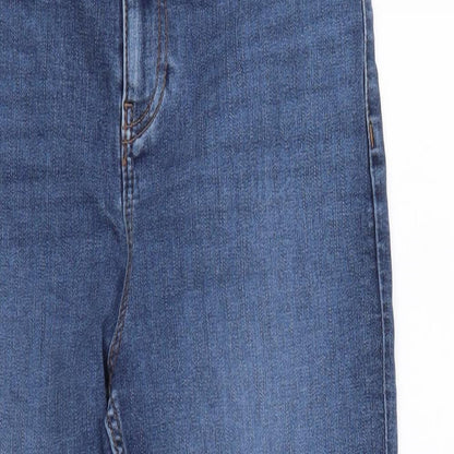 Mark Shale Womens Blue Cotton Straight Jeans Size 10 L22 in Regular Button