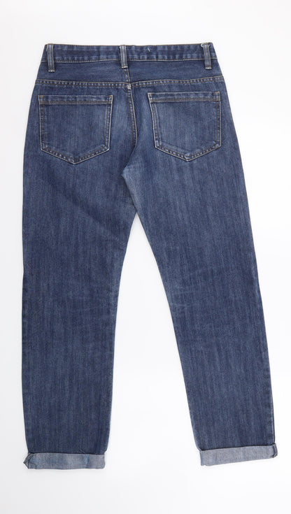 Denim & Co. Mens Blue Cotton Straight Jeans Size 28 in L30 in Regular Button