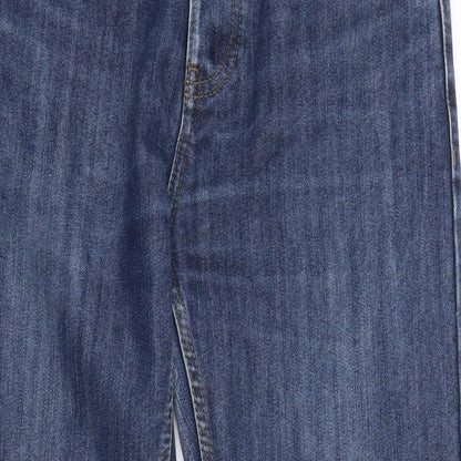 Denim & Co. Mens Blue Cotton Straight Jeans Size 28 in L30 in Regular Button