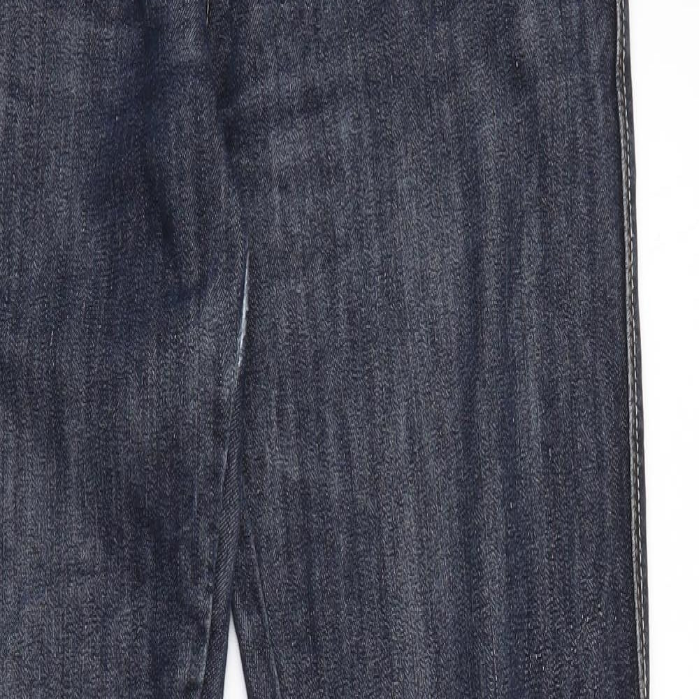 D.Co Certified Mens Blue Cotton Straight Jeans Size 28 in L32 in Slim Button