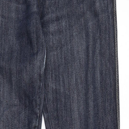 D.Co Certified Mens Blue Cotton Straight Jeans Size 28 in L32 in Slim Button