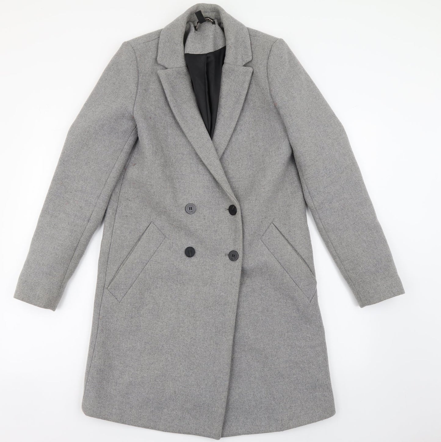 Womens UK Size XS Trf Grey Overcoat