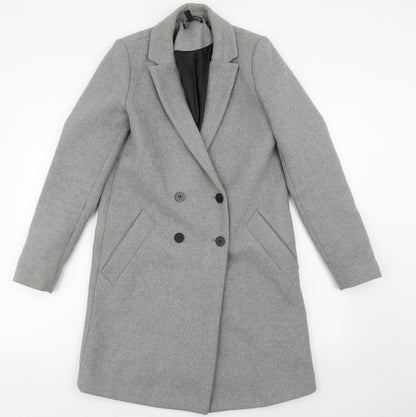 Womens UK Size XS Trf Grey Overcoat