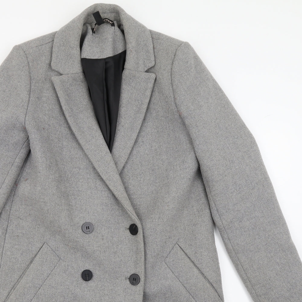 Womens UK Size XS Trf Grey Overcoat