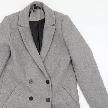 Womens UK Size XS Trf Grey Overcoat