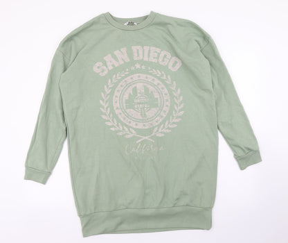 Womens UK Size M PEP&CO Green Pullover Jumper
