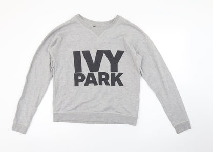 IVY PARK Mens Grey Round Neck Cotton Pullover Jumper Size XS - IVY PARK