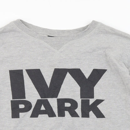IVY PARK Mens Grey Round Neck Cotton Pullover Jumper Size XS - IVY PARK