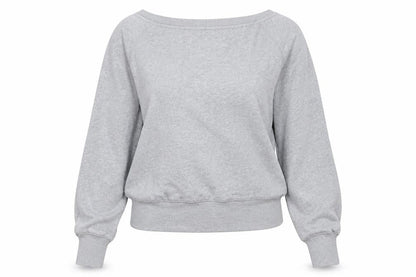 New Look Womens Grey Cotton Pullover Sweatshirt Size 8 Pullover