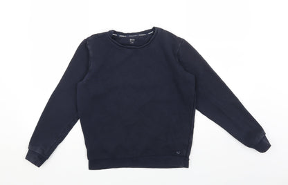 Marks and Spencer Boys Blue Cotton Pullover Sweatshirt Size 11-12 Years Pullover