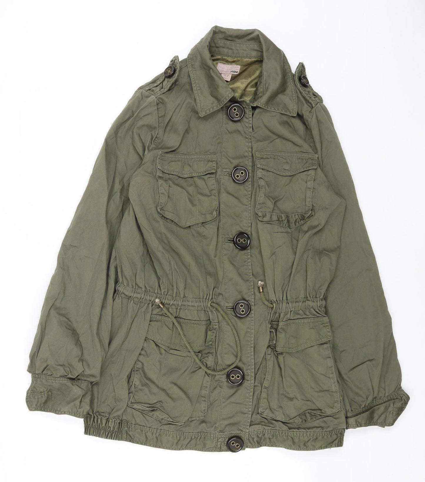 Womens UK Size 12 H&M Green Jacket