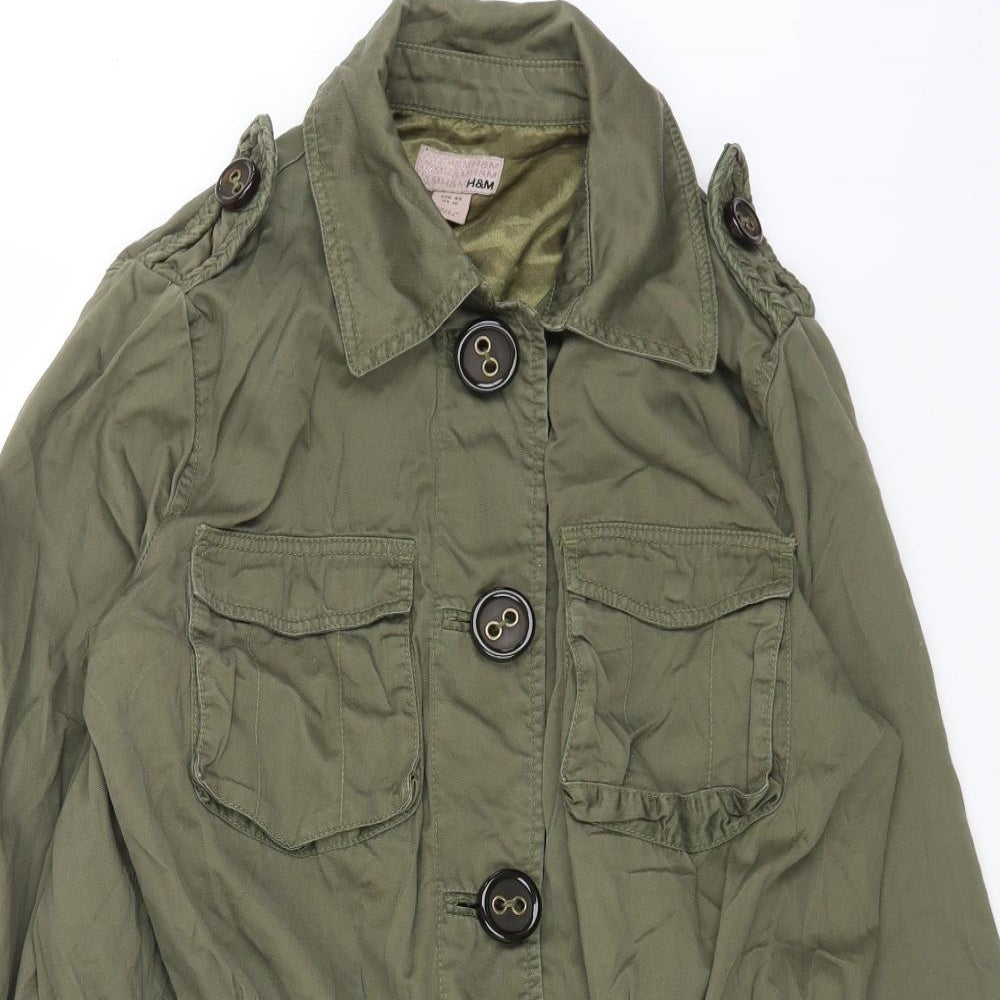 Womens UK Size 12 H&M Green Jacket