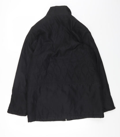House of Fraser Womens Black Jacket Coat Size 12 Zip