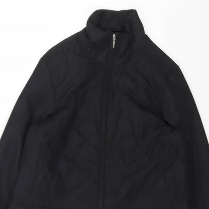 House of Fraser Womens Black Jacket Coat Size 12 Zip