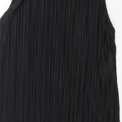 H&M Womens Black Polyester Shift Size S Round Neck Pullover