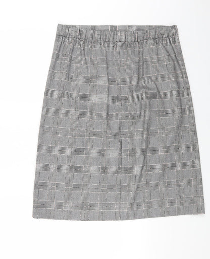 Classics Womens Multicoloured Plaid Polyester A-Line Skirt Size 34 in