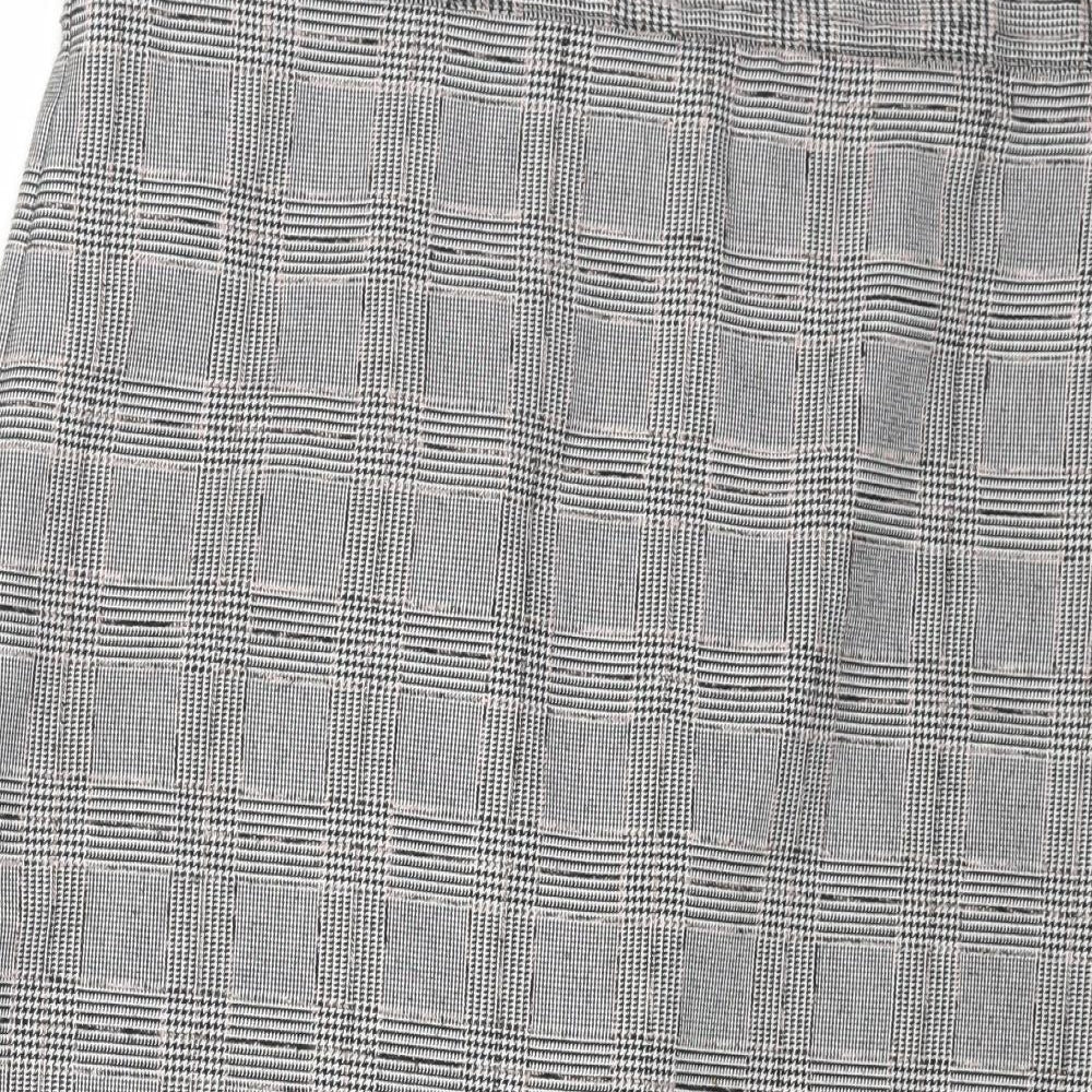 Classics Womens Multicoloured Plaid Polyester A-Line Skirt Size 34 in