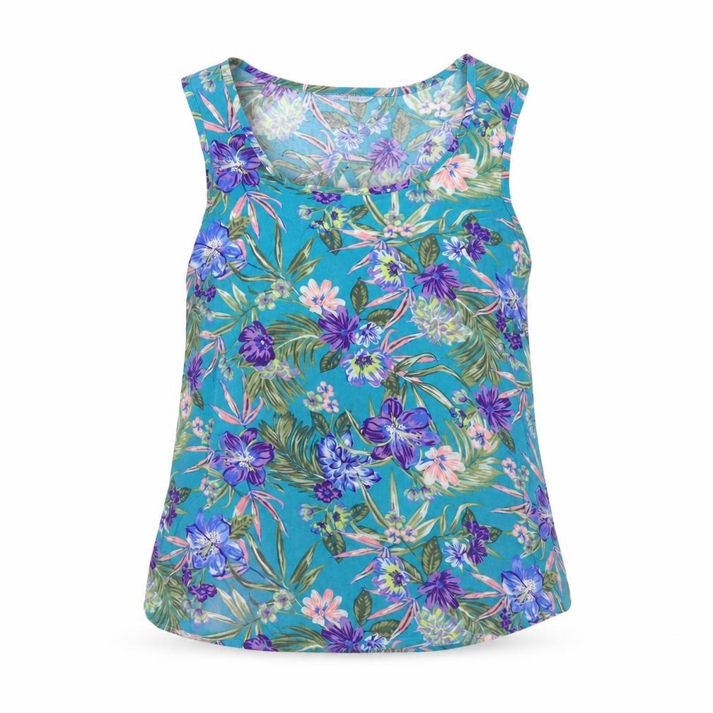Womens UK Size 8 New Look Blue Basic Blouse