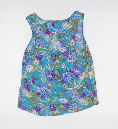 Womens UK Size 8 New Look Blue Basic Blouse