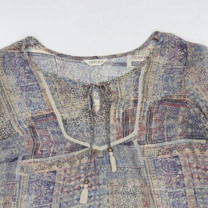 Womens UK Size 12 Marks and Spencer Multicoloured Basic Blouse