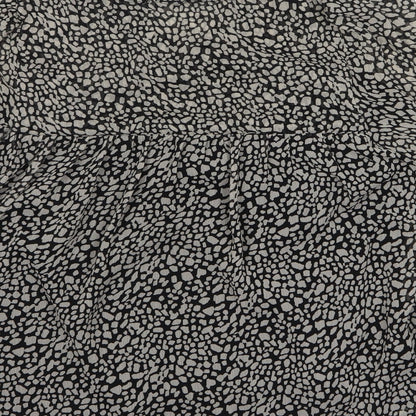 Nutmeg Womens Grey Geometric Polyester Basic Blouse Size 8 V-Neck