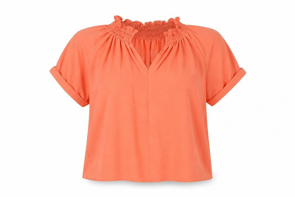 Womens UK Size 10 TU Orange Basic Blouse
