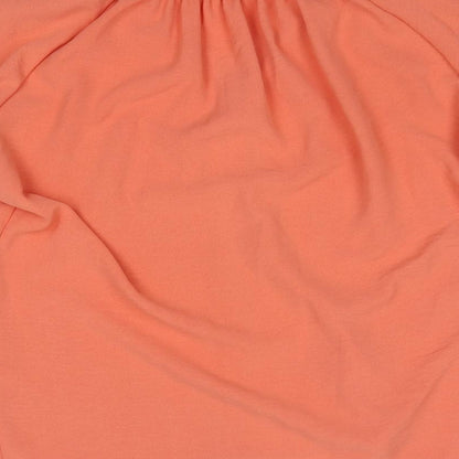 TU Womens Orange Polyester Basic Blouse Size 10 V-Neck