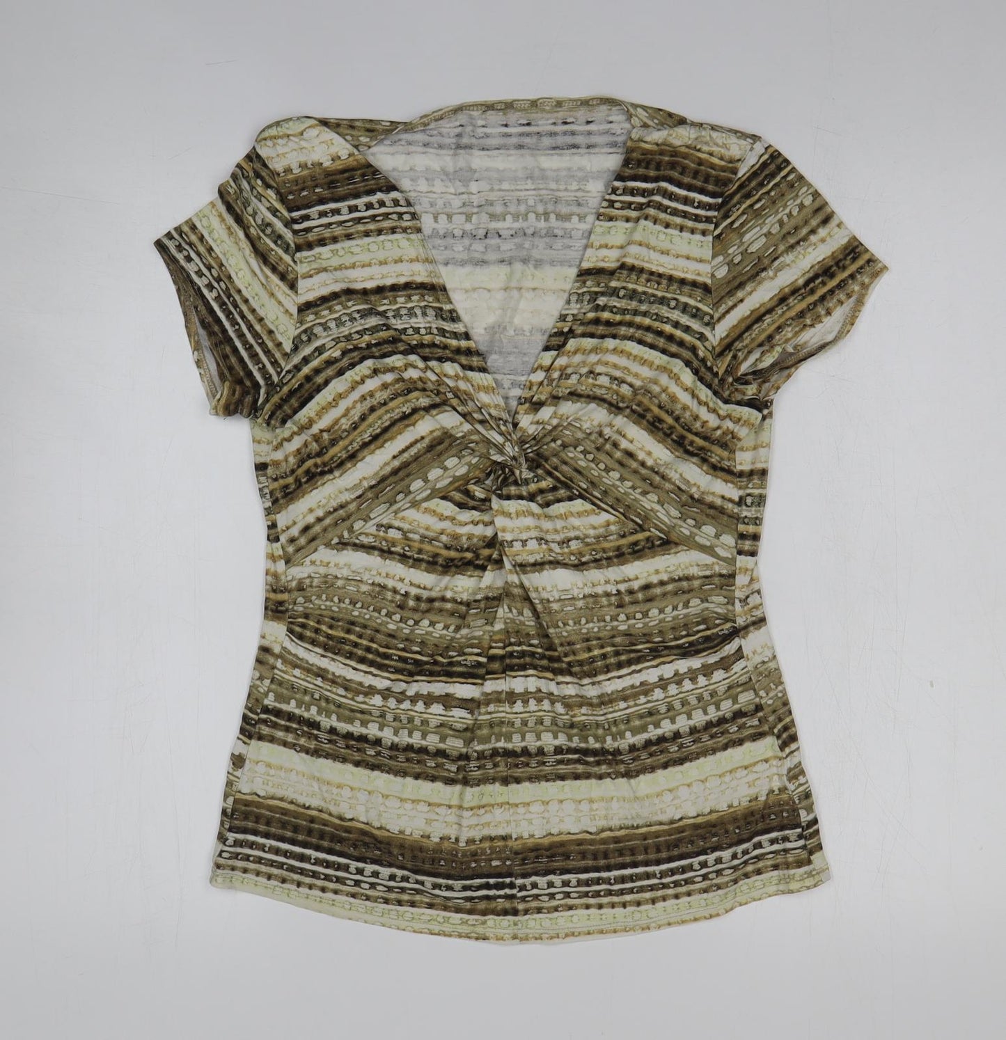 Womens UK Size M Preworn Gold Basic Blouse