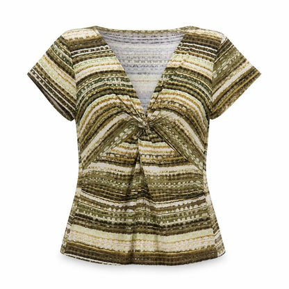 Womens UK Size M Preworn Gold Basic Blouse