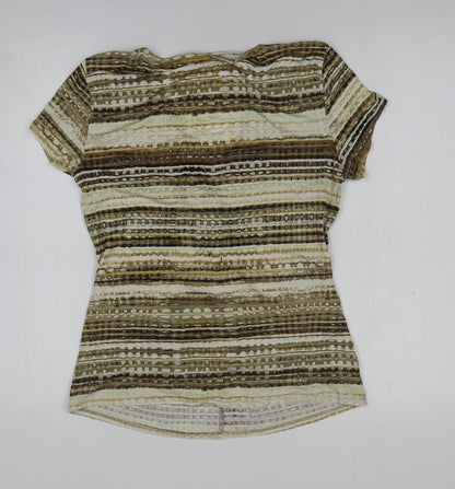 Womens UK Size M Preworn Gold Basic Blouse