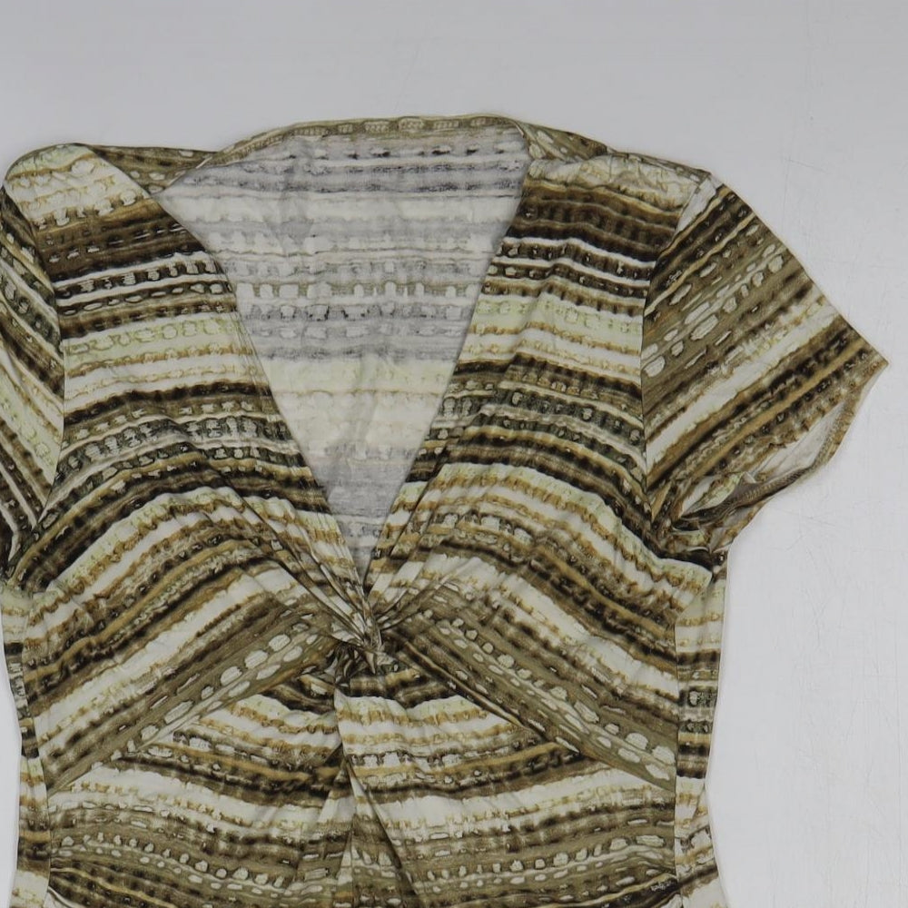 Womens UK Size M Preworn Gold Basic Blouse