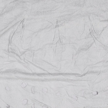 Per Una Womens Grey Cotton A-Line Skirt Size 14 Zip