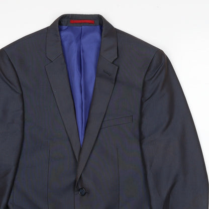 Mens UK Size 38 Ventuno 21 Regular Black Suit Jacket