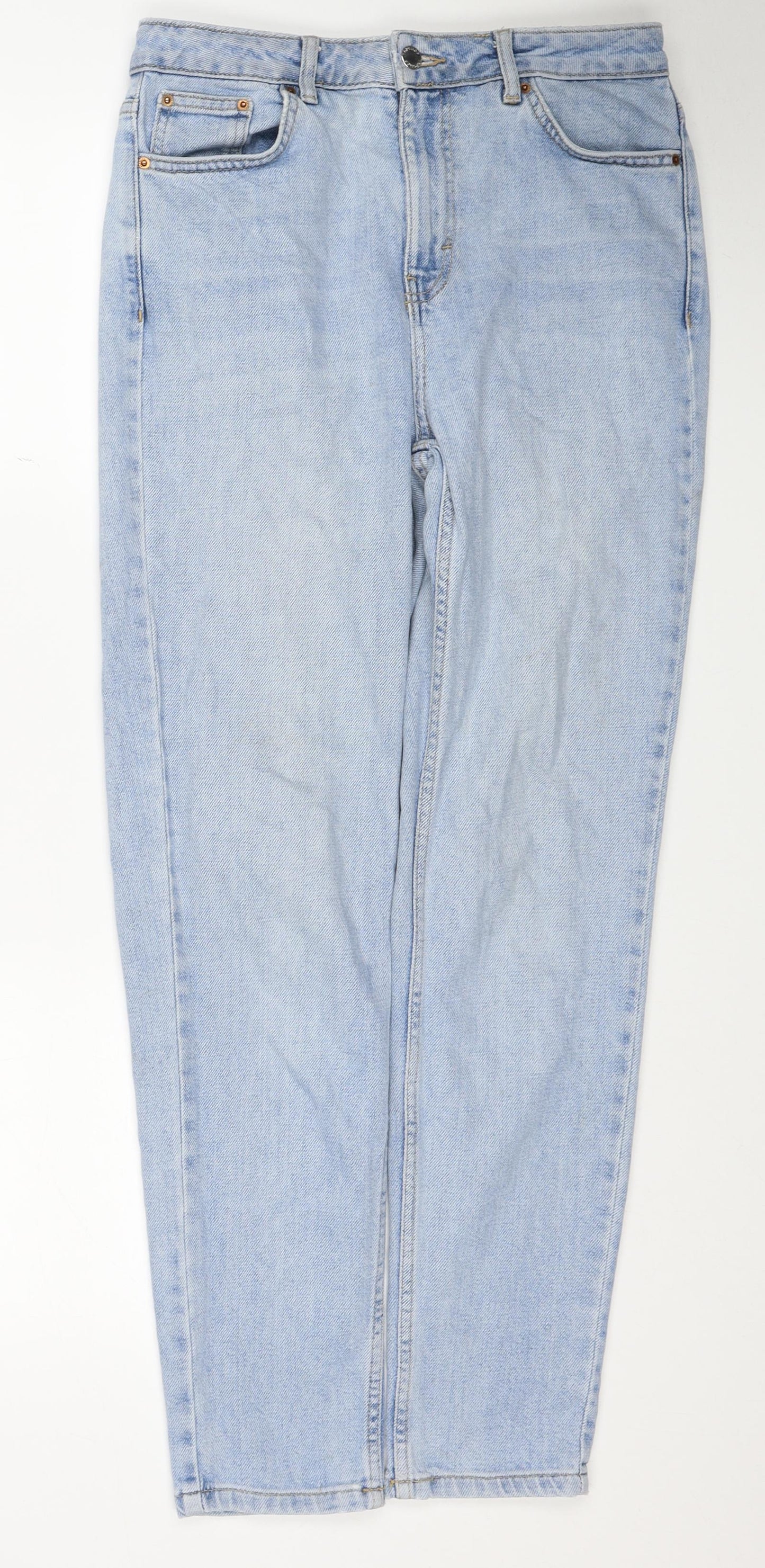 Mens UK Size 30 in Topshop Regular Fit Straight Blue Jeans