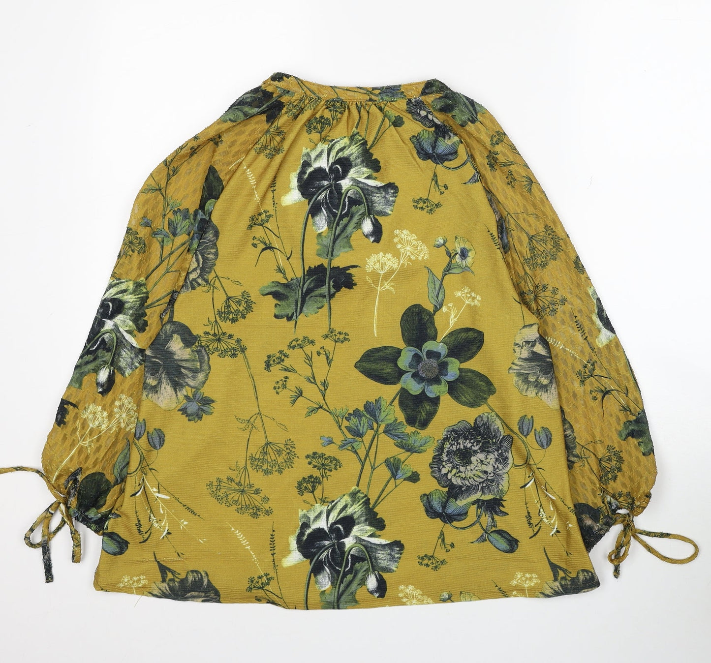 Womens UK Size 8 NEXT Yellow Basic Blouse