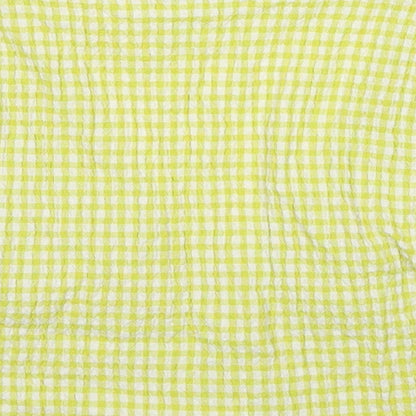 Womens UK Size M Pull&Bear Yellow Cropped Blouse