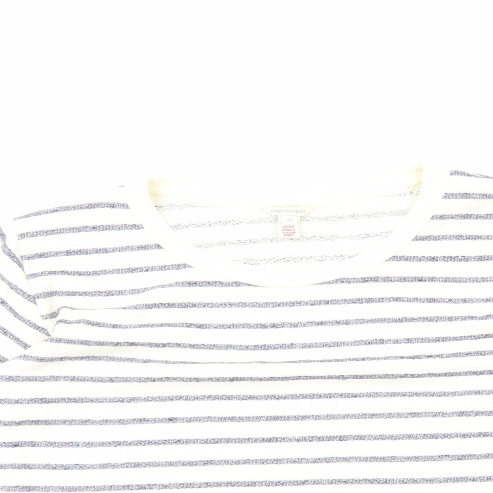 Womens UK Size M Monsoon White Basic Tank