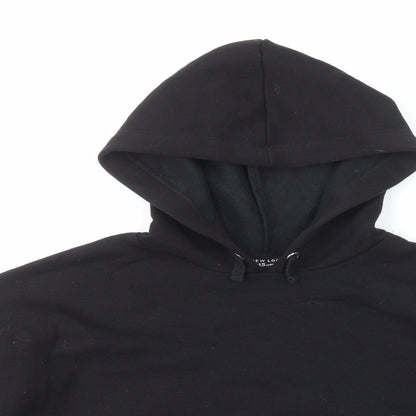 New Look Girls Black Cotton Pullover Hoodie Size 12-13 Years Pullover